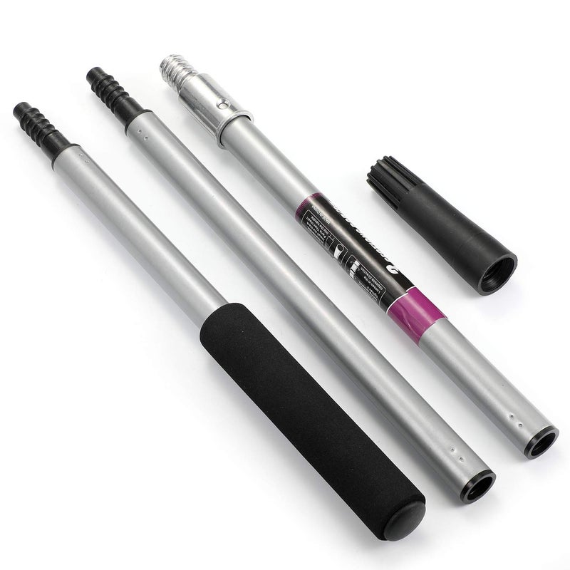 KUPOO Extension Pole,3 Piece Extension Pole Set, Extension Pole for Paint Rollers,Paint Roller Brush Extension Handle, Threaded Pole, Telescoping Paint Roller Pole Extends to 42 inch - Image 1